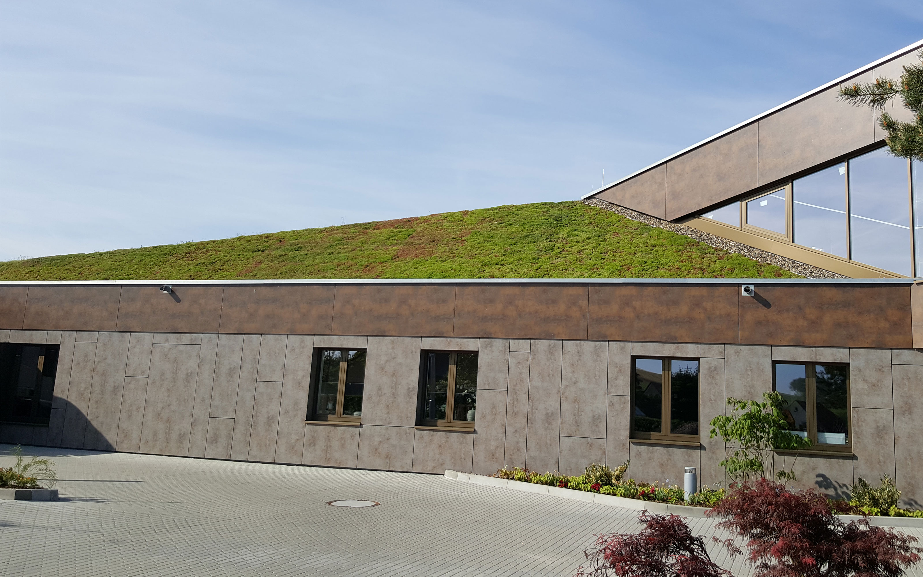 Pitched green roof