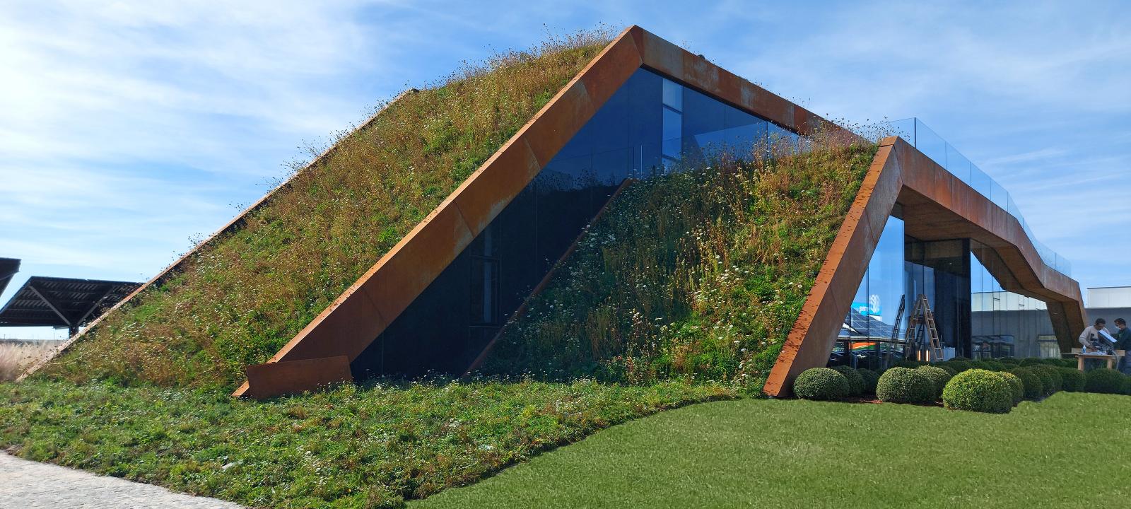 Pitched green roof