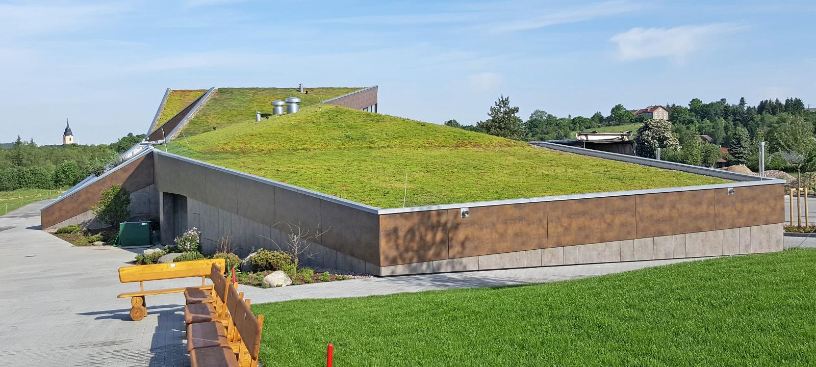 Pitched green roof