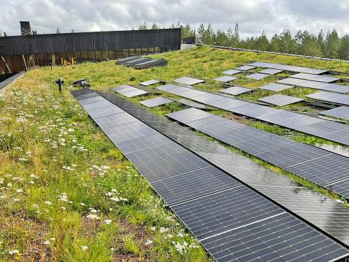 Green roof with solar energy