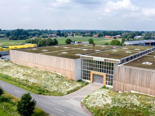 Building with a green roof