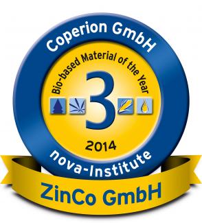ZinCo innovation award “Bio-based Material of the Year 2014“ 