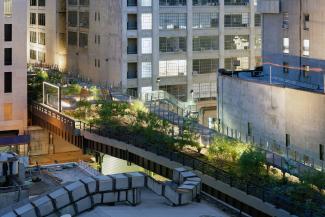 The High Line at night