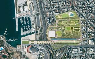 Bird's eye view of a green roof