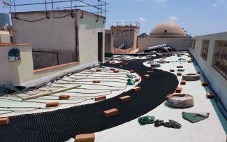 Installation of a green roof