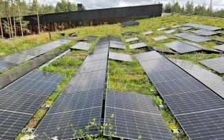 Green roof with solar energy